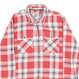 TOMMY HILFIGER Mens Shirt Red Plaid Long Sleeve M