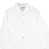 TED BAKER Mens Plain Shirt White Long Sleeve M