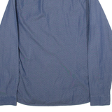 TED BAKER Mens Shirt Blue Polka Dot Long Sleeve L