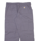 CARHARTT Carpenter Womens Trousers Grey Regular Straight W34 L27