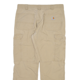 CARHARTT Cargo Mens Trousers Beige Relaxed Straight W36 L30