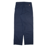DICKIES Mens Trousers Blue Regular Straight W34 L32