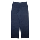 DICKIES Mens Trousers Blue Regular Straight W34 L32