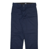 DICKIES Mens Trousers Blue Slim Straight W30 L31