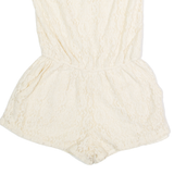 HOLLISTER Womens Playsuit Cream Wide-Leg Lace XS