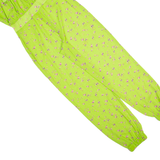 TED BAKER One Shoulder Sheer Flamingo Design Womens Jumpsuit Green Tapered M