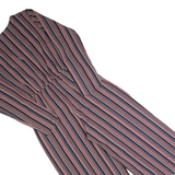 Womens Jumpsuit Black Striped 90s Wide-Leg S