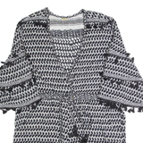 DODO BAROR Womens Playsuit Black Striped Wide-Leg L