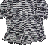 DODO BAROR Womens Playsuit Black Striped Wide-Leg L