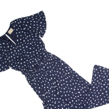 PHASE EIGHT Womens Jumpsuit Blue Spotted Wide-Leg UK 8