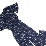 PHASE EIGHT Womens Jumpsuit Blue Spotted Wide-Leg UK 8