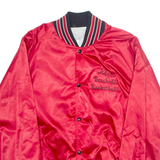 HIGHLAND BULLDOGS Mens Varsity Jacket Red Nylon USA XL