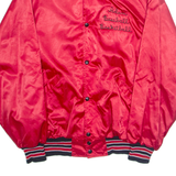 HIGHLAND BULLDOGS Mens Varsity Jacket Red Nylon USA XL