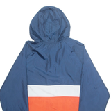 RUSSELL ATHLETIC Mens Rain Jacket Blue Nylon Hooded XL