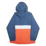 RUSSELL ATHLETIC Mens Rain Jacket Blue Nylon Hooded XL