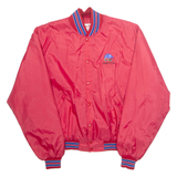 BIRDIE Mens Varsity Jacket Red Nylon USA 2XL