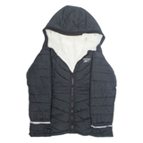 REEBOK Womens Parka Coat Black Hooded L