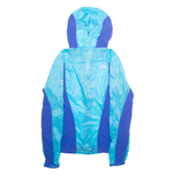 THE NORTH FACE Womens Rain Jacket Blue Nylon Hooded M