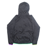 FILA Womens Rain Jacket Black Nylon Hooded L