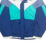 AVIAT SPORTIF Mens Shell Jacket Blue Nylon Striped L