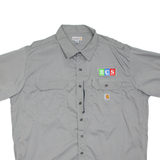 CARHARTT Mens Worker Shirt Grey 2XL