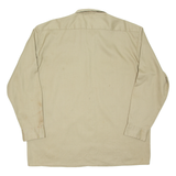 DICKIES Mens Worker Shirt Beige Long Sleeve XL