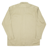 DICKIES Tall Mens Worker Shirt Beige Long Sleeve XL