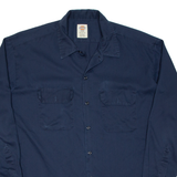 DICKIES Mens Worker Shirt Blue Long Sleeve XL