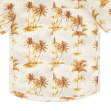 H&M Mens Hawaiian Shirt Beige Floral S