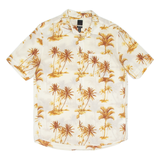 H&M Mens Hawaiian Shirt Beige Floral S