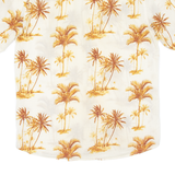 H&M Mens Hawaiian Shirt Beige Floral S