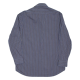 BOSS Mens Shirt Blue Striped Long Sleeve L