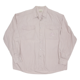 Mens Plain Shirt Purple Long Sleeve XL
