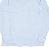 Mens Plain Shirt Blue Long Sleeve S