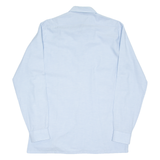 Mens Plain Shirt Blue Long Sleeve S