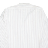 Mens Shirt White Striped Long Sleeve XL