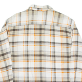 OKAY Mens Flannel Shirt Orange Check Long Sleeve S