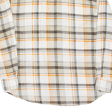 OKAY Mens Flannel Shirt Orange Check Long Sleeve S