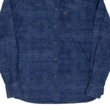G-STAR RAW Mens Plain Shirt Blue Long Sleeve M