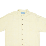 BERMUDA BAY Mens Hawaiian Shirt Yellow Floral XL