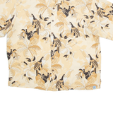BERMUDA BAY Mens Hawaiian Shirt Beige Floral XL