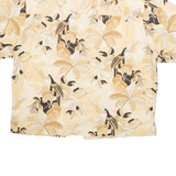 BERMUDA BAY Mens Hawaiian Shirt Beige Floral XL