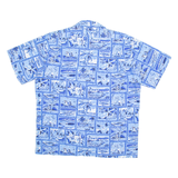 SEAWIND Mens Hawaiian Shirt Blue Floral L