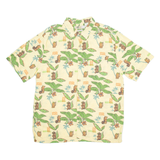 JOE MARLIN Mens Hawaiian Shirt Yellow Floral XL