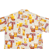 CROFT & BARROW Mens Shirt Beige Crazy Pattern L