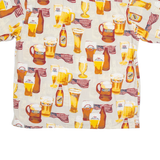 CROFT & BARROW Mens Shirt Beige Crazy Pattern L