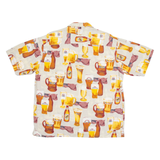 CROFT & BARROW Mens Shirt Beige Crazy Pattern L
