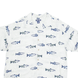 CHEROKEE Mens Shirt White Crazy Pattern XL