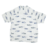 CHEROKEE Mens Shirt White Crazy Pattern XL