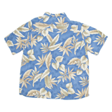 CROFT & BARROW Mens Hawaiian Shirt Blue Floral XL